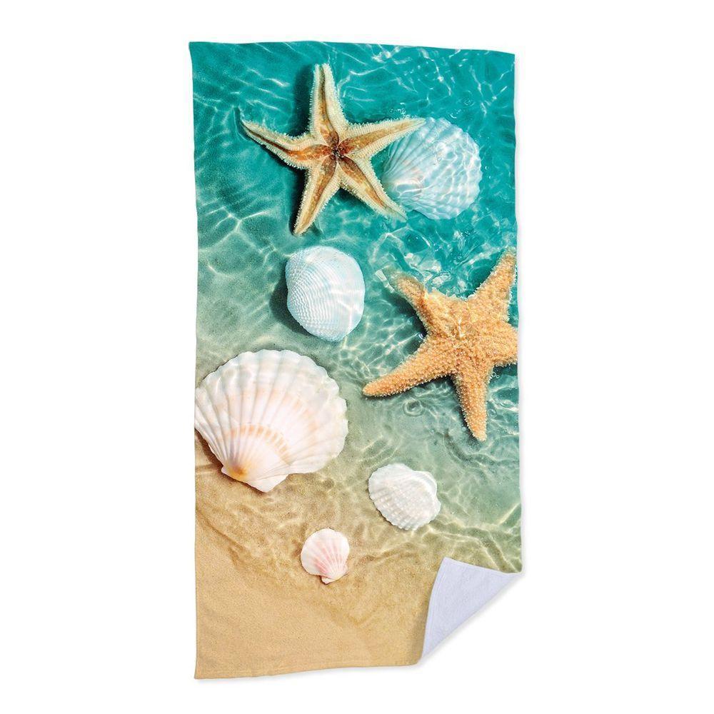 Toalha De Praia Estrelas Conchas Do Mar - 1