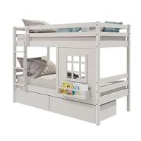 Beliche Infantil Com Janela E Gavetas Madeira Maciça Branco Housin - 5