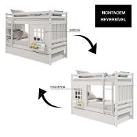 Treliche Infantil Com Janela E Cortina Madeira Maciça Branco Housin - 2