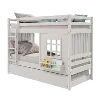 Treliche Infantil Com Janela E Cortina Madeira Maciça Branco Housin - 5