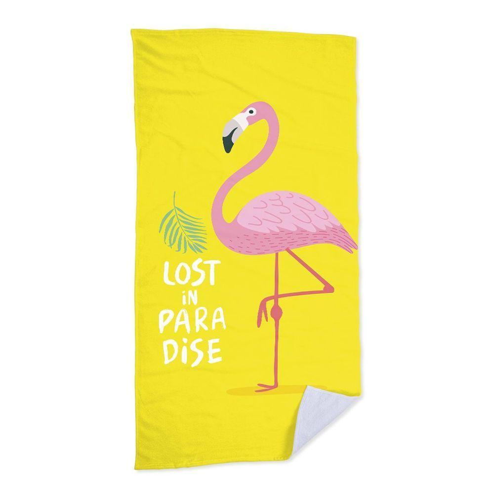 Toalha De Praia Flamingo Yellow - 1