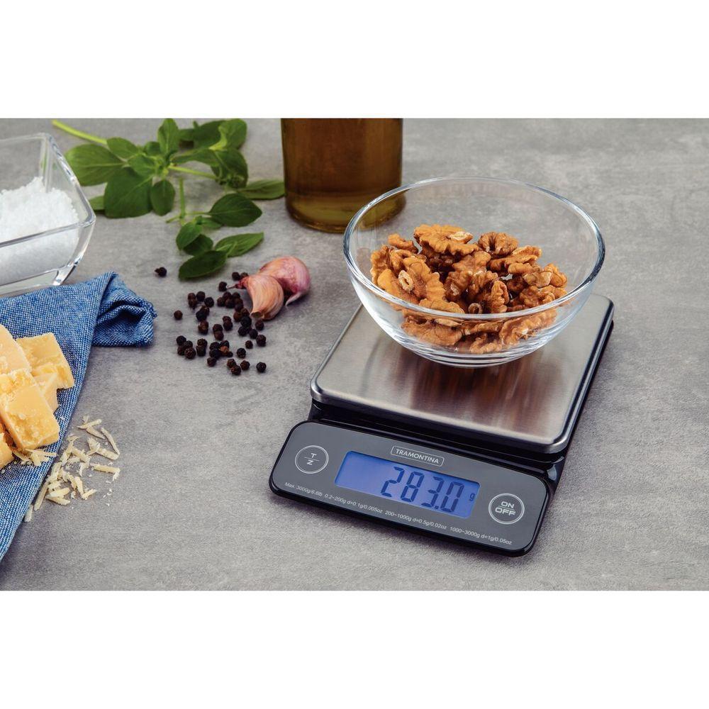 Balança Digital De Alta Precisão Para Cozinha Tramontina Adatto Com Base Em Aço Inox - 9