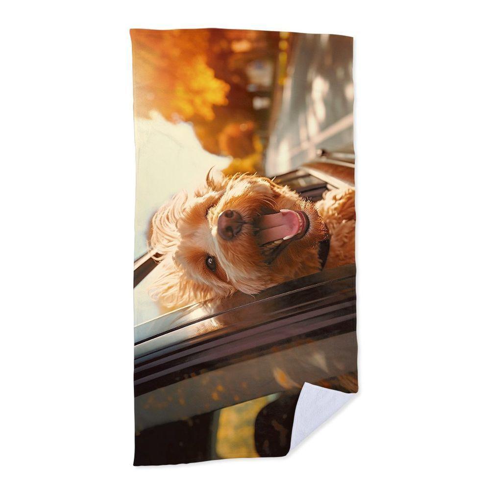 Toalha De Praia Summer Dog Car - 1