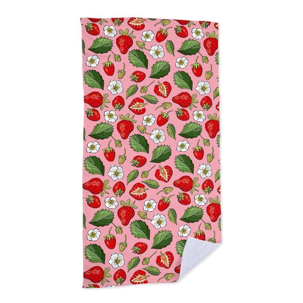 Toalha De Praia Strawberry Flower - 1