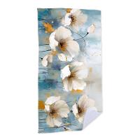 Toalha De Praia Flores White Art - 1