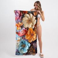 Toalha De Praia - Digital Flowers - 3