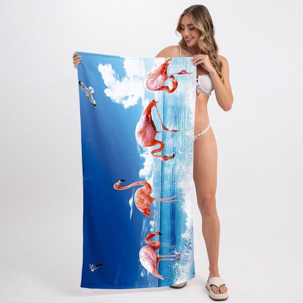 Toalha De Praia Landscape Flamingo - 3