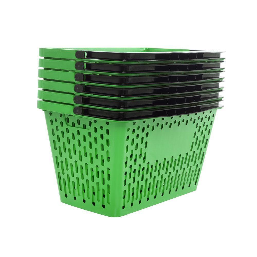 Carrinho De Compras Preto Com Cestos D-500 12kg Removíveis Verde - Dellaplast - 3