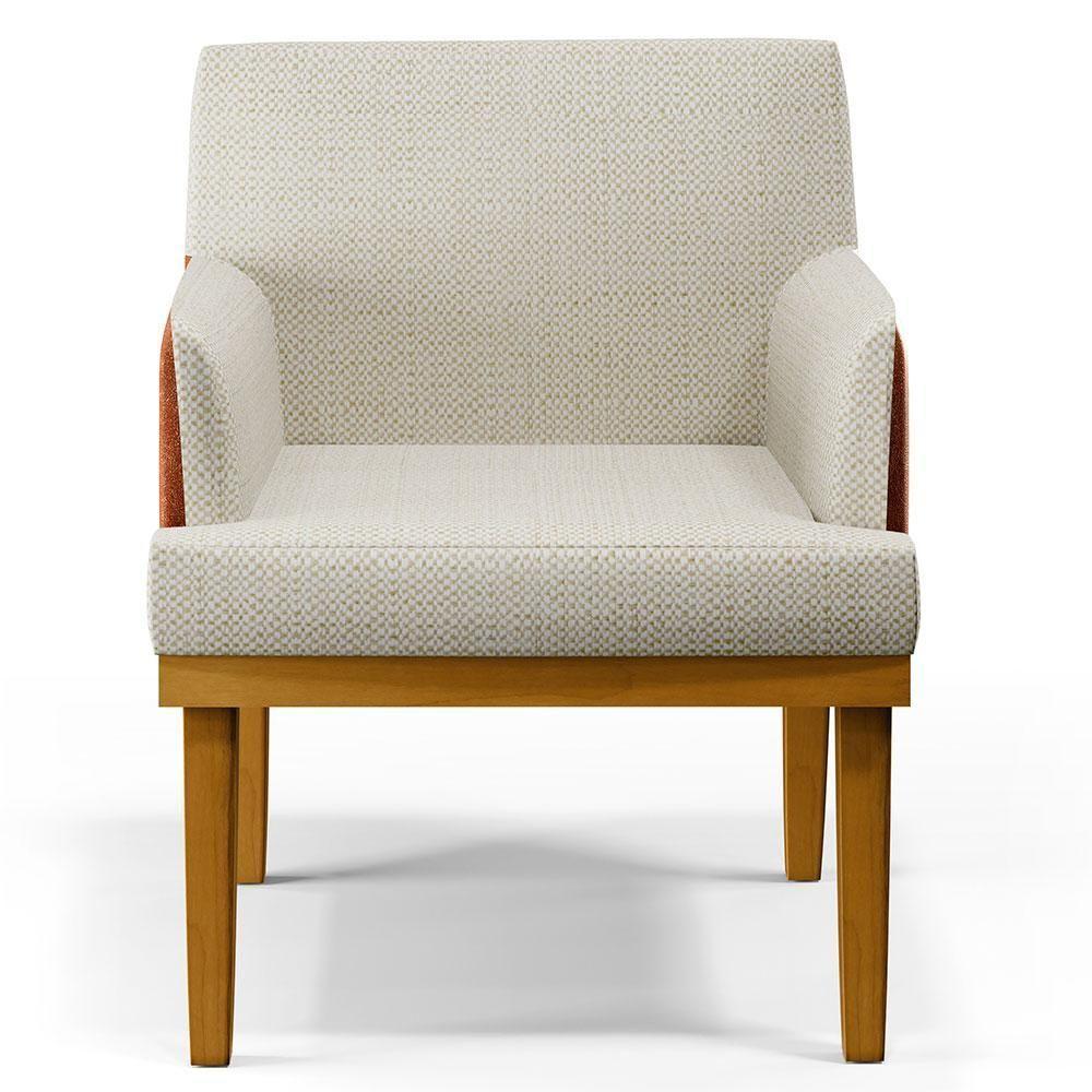 Poltrona Beatriz Linho Champagne Couríssimo Camel - 8