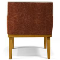 Poltrona Beatriz Linho Champagne Couríssimo Camel - 2