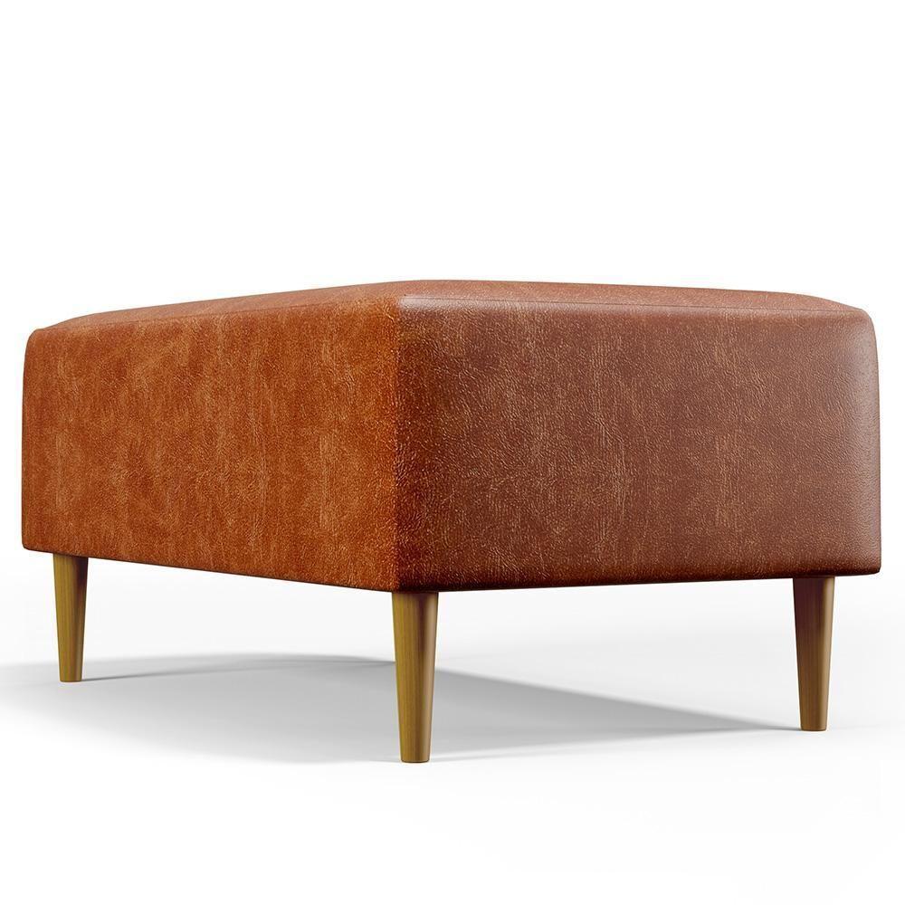 Kit 02 Puffs Cléo W01 Pés Palito 90 Cm Couríssimo Camel - 7