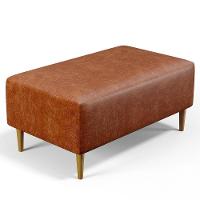 Kit 02 Puffs Cléo W01 Pés Palito 90 Cm Couríssimo Camel