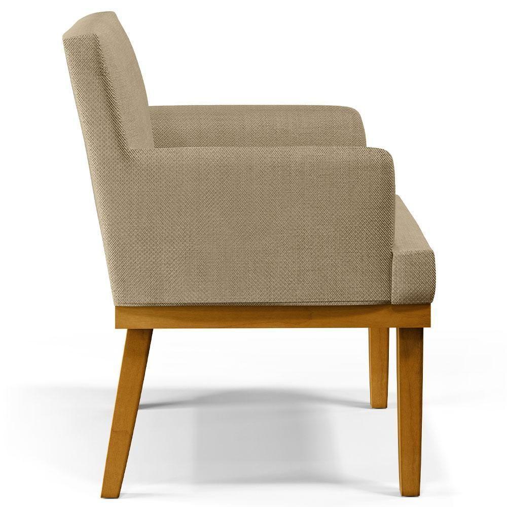 Kit 3 Poltronas Beatriz W01 Linho Bege Escuro - 5