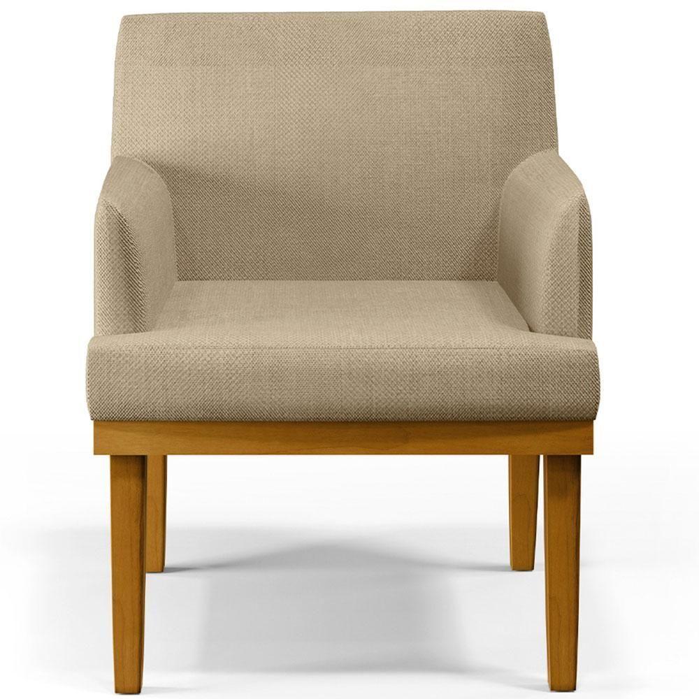 Kit 3 Poltronas Beatriz W01 Linho Bege Escuro - 6