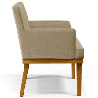 Kit 3 Poltronas Beatriz W01 Linho Bege Escuro - 5