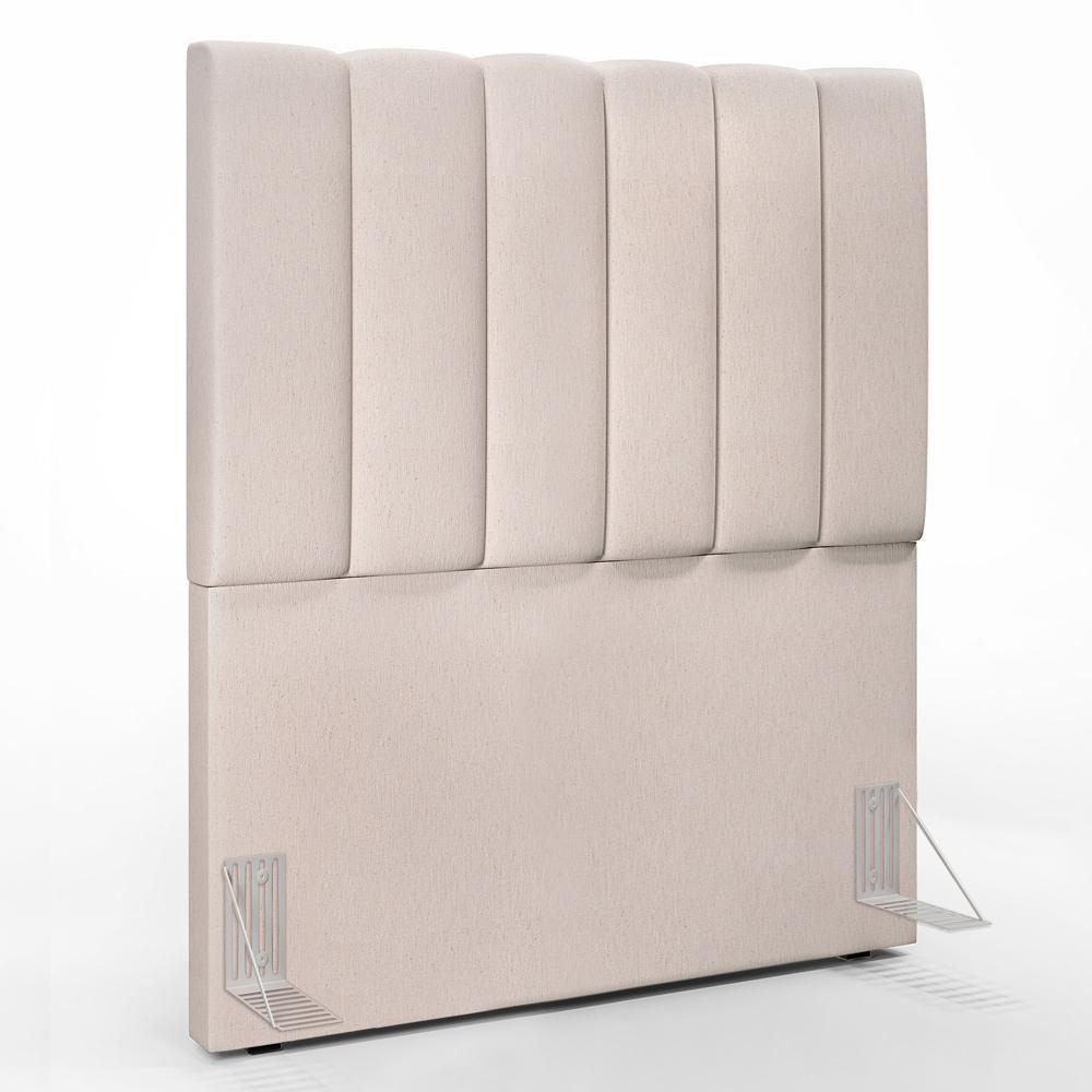 Cabeceira Cama Box Painel Solteiro 100 Cm Linho Cru - 1