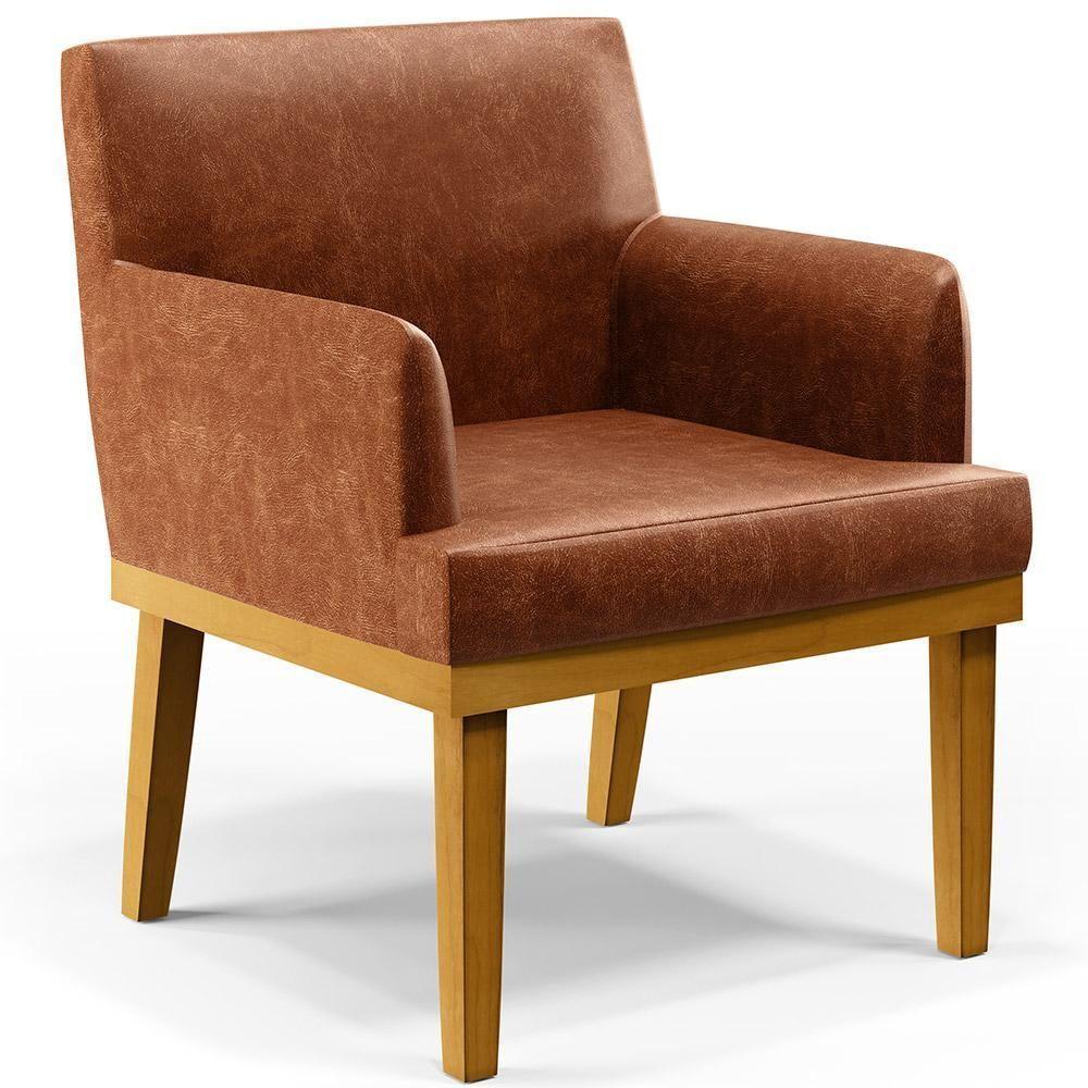 Kit 4 Poltronas Beatriz W01 Couríssimo Camel - 9