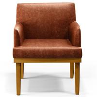 Kit 4 Poltronas Beatriz W01 Couríssimo Camel - 6