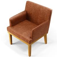 Kit 3 Poltronas Beatriz W01 Couríssimo Camel