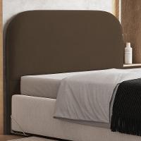 Cabeceira Cama Box King 195cm Orgânica Lanna W01 Suede Marrom - Lyam Decor - 5