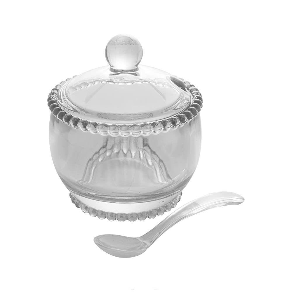 Açucareiro Cristal Transparente Com Colher Pearl Wolff 11cm - 4