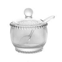 Açucareiro Cristal Transparente Com Colher Pearl Wolff 11cm - 3