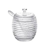 Açucareiro De Cristal Com Colher E Tampa Colmeia Lyor 210ml - 1