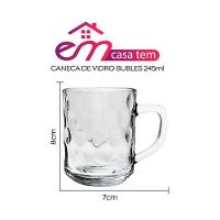 Caneca De Vidro Bubles Relevo Em Casa Tem 245ml - 3