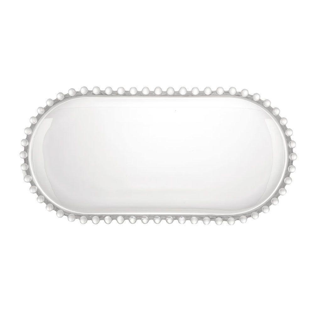 Travessa Oval De Cristal Ecológico Pearl Wolff 30cm - 1