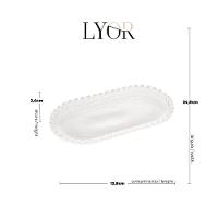 Travessa Oval De Cristal Transparente Coração 25x13x2,5cm - 3