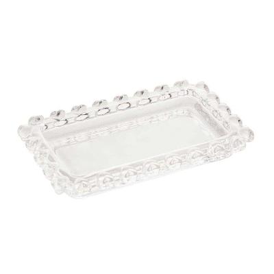 Mini Travessa Retangular Cristal 10,5×6,5cm Coração Lyor