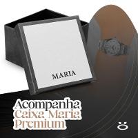 Relogio Feminino Prata Aço Inox + Colar Brincos + Caixa - 6