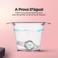 Relogio Feminino Aço Inox Prova Dagua + Pulseira + Caixa - 6