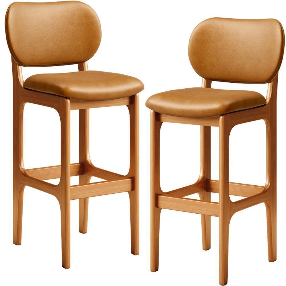 Kit 2 Banquetas Alta Betta Imbuia Whisky - 1