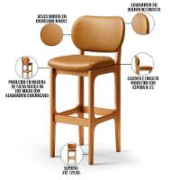 Kit 2 Banquetas Alta Betta Imbuia Whisky - 6