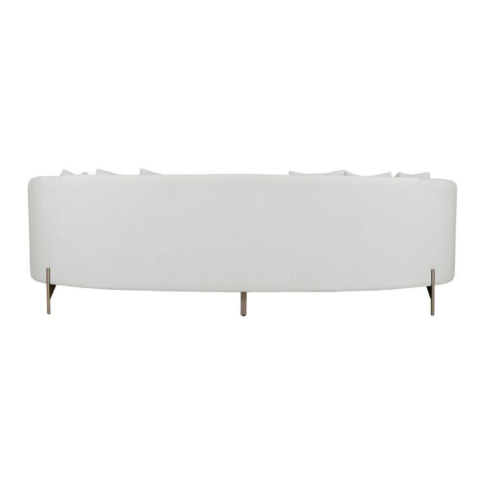 Sofá Orgânico Cardo 2,82m Em Linho Com Pés De Metal Cor Cru 2370 - 3