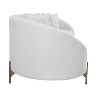 Sofá Orgânico Cardo 2,82m Em Linho Com Pés De Metal Cor Cru 2370