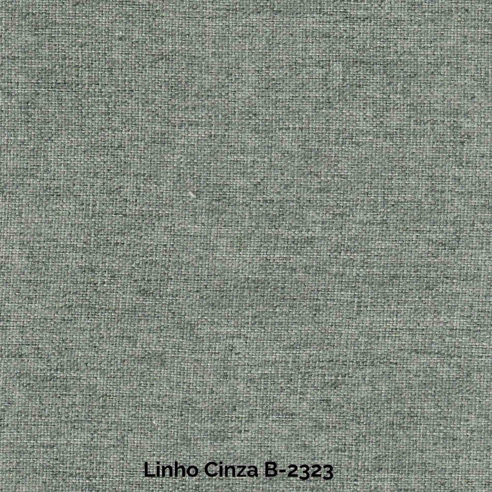 Sofá De Canto Nori Curva Ld 2,61m Em Linho Com Pés De Metal Cor Cinza 2323 - 2