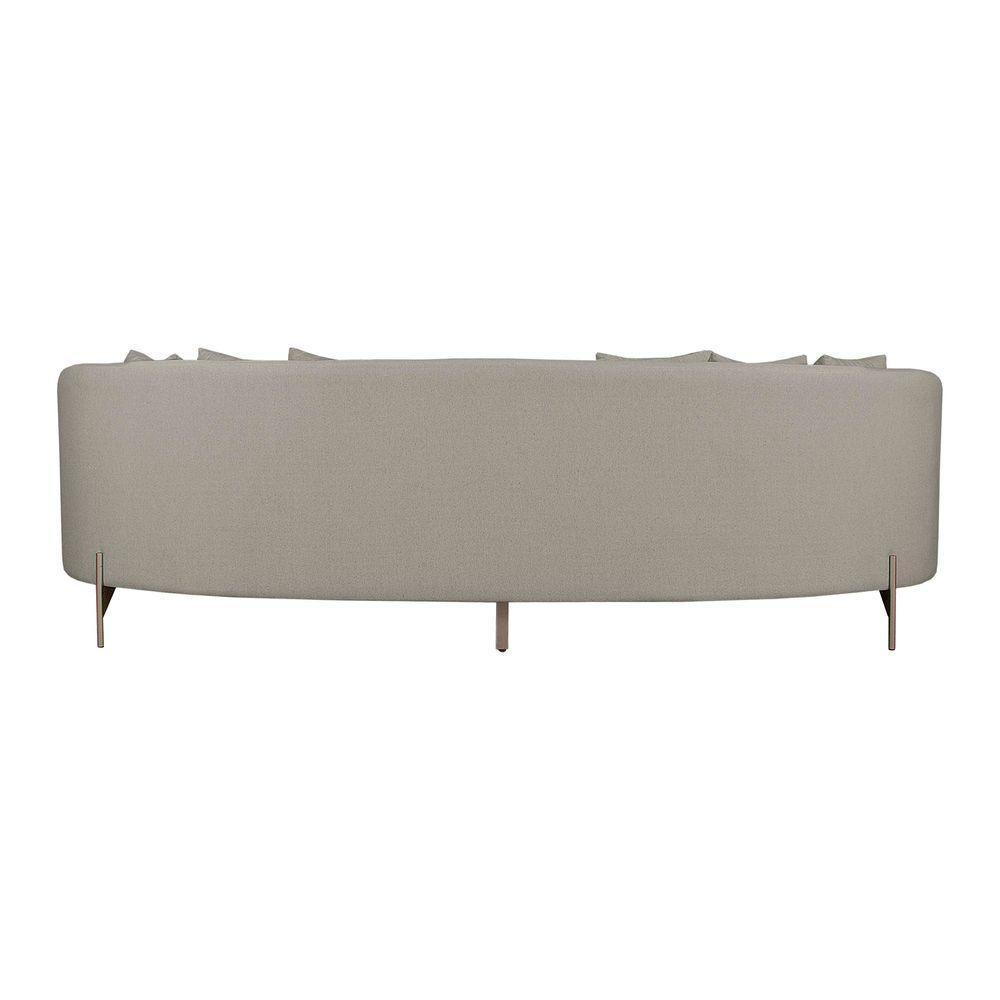 Sofá Orgânico Cardo 2,82m Em Linho Com Pés De Metal Cor Bege Claro 2372 - 3