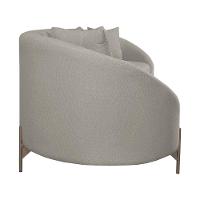 Sofá Orgânico Cardo 2,82m Em Linho Com Pés De Metal Cor Bege Claro 2372