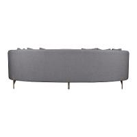 Sofá Orgânico Cardo 2,82m Em Linho Com Pés De Metal Cor Cinza Escuro 2373 - 3