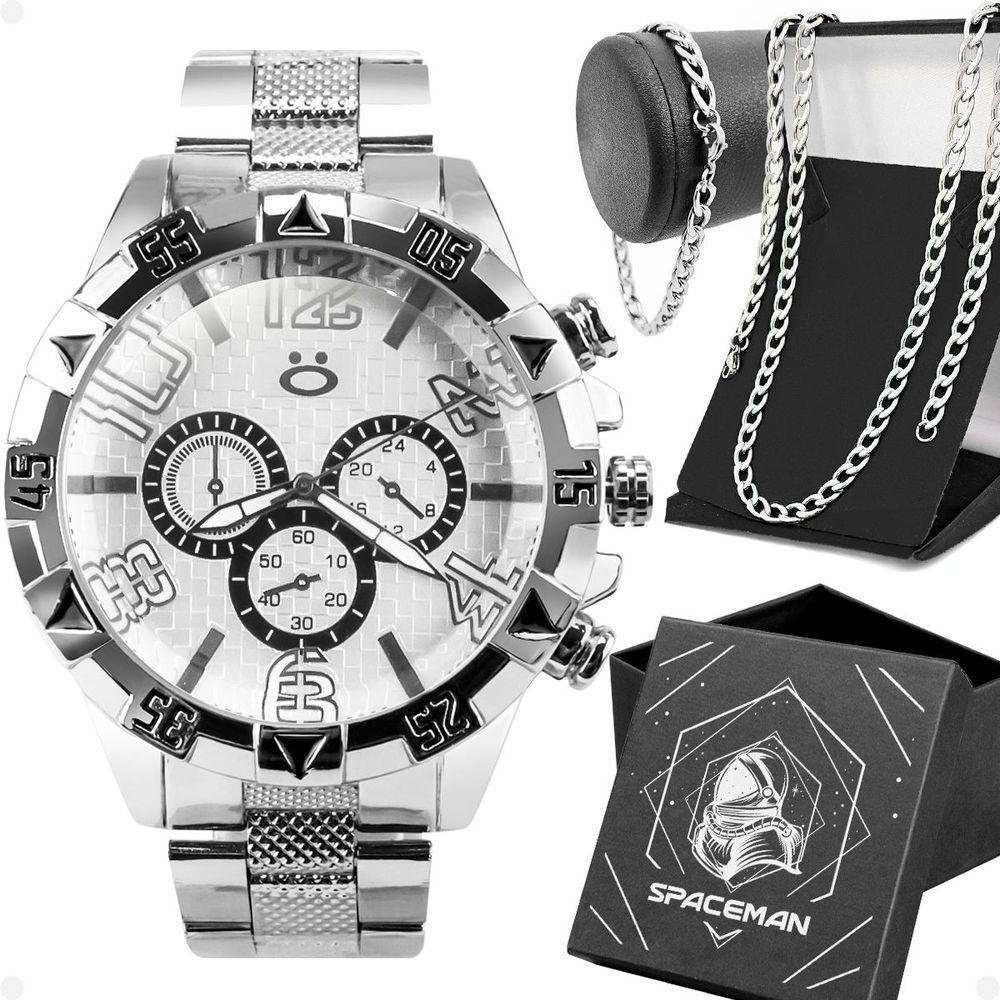 Relogio Prova Dagua Aço Inox + Cordão + Caixa + Pulseira - 1