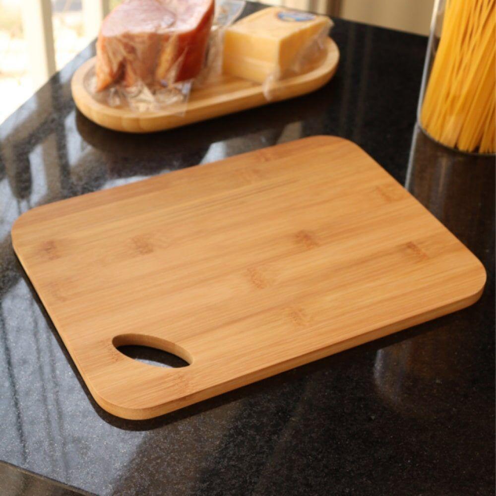 Tábua De Corte De Madeira Bambu Carnes Frios 28x21cm Lyor - 4