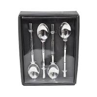 Conj 4 Colheres Aço Inoxidável Bambu 13,5cm Linha índia Btc - 2