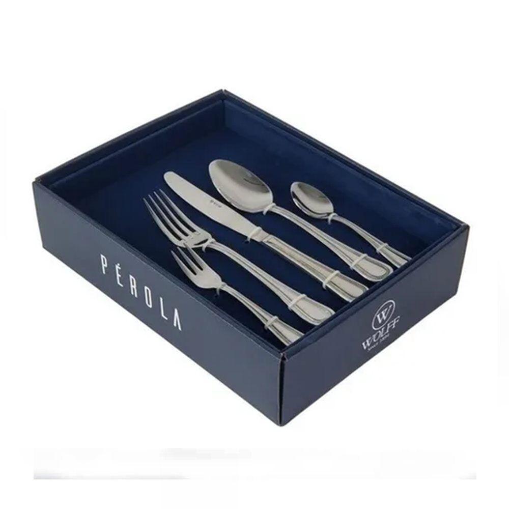 Faqueiro Talheres 30 Peças Aço Inox Pérola Wolff - 2