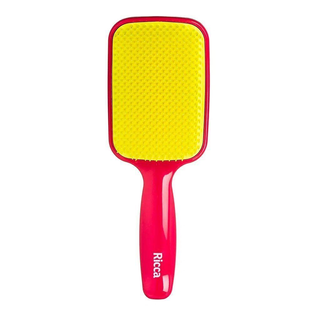 Escova Ricca Raquete Flex Hair Desembaraçante Pink Ricca - 1