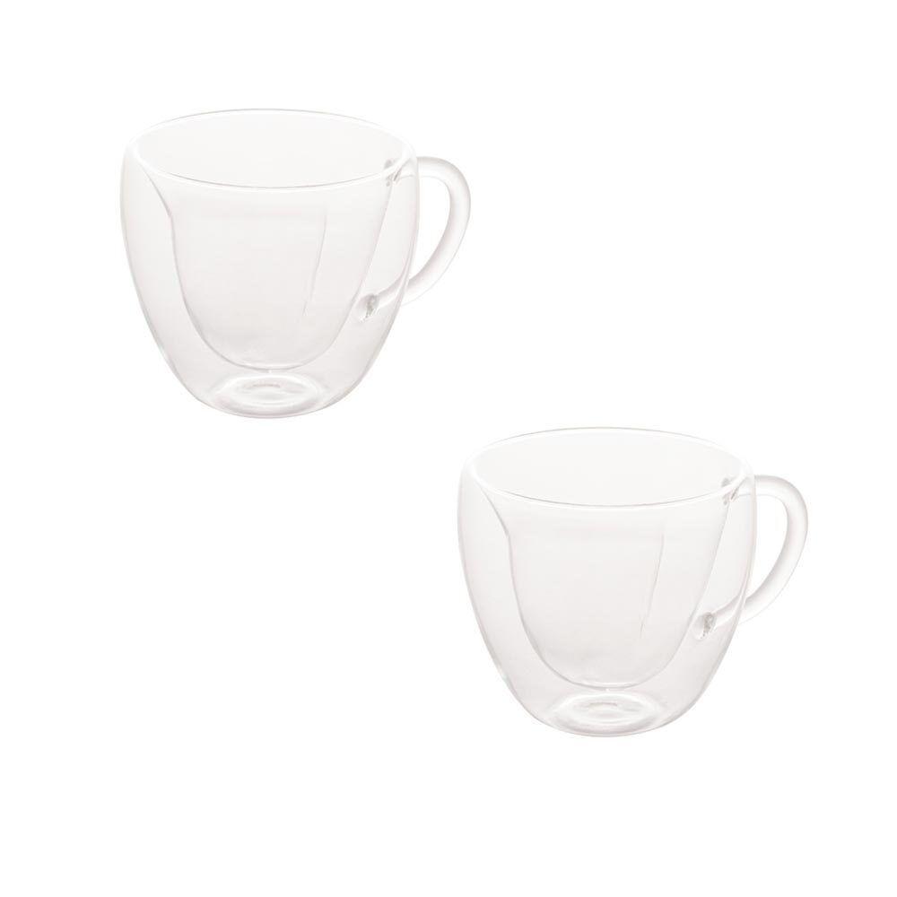 Xícara De Chá Ou Café 230ml Vidro Com Parede Dupla Lyor - 1