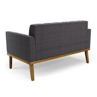 Namoradeira 2 Poltronas Base Madeira Fixa Cast Elisa Bouclê Menta D03 - D'rossi - 2