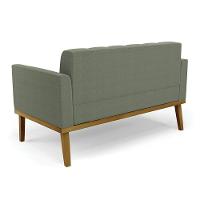 Namoradeira 2 Poltronas Base Madeira Fixa Cast Elisa Bouclê Menta D03 - D'rossi - 3