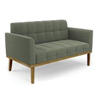 Namoradeira 2 Poltronas Base Madeira Fixa Cast Elisa Bouclê Menta D03 - D'rossi - 5